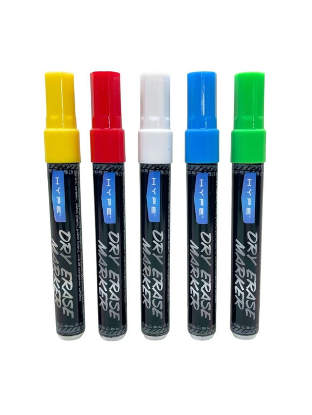 NEW Hype Dry Erase Markers for Cars Glass Washable 5 Colors Liquid